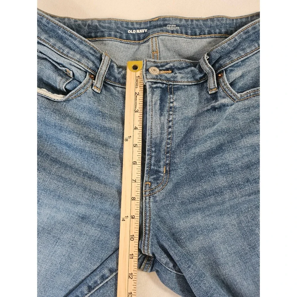 Old Navy OG Loose High Rise Jeans Womens 14 Medium Wash Straight Leg Denim